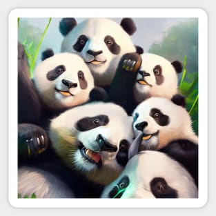 Panda Giant Bear Wild Nature Funny Happy Humor Photo Selfie Sticker